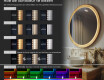 Spiegel in een houten lijst met LED-verlichting #5