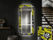Decoratieve spiegel met led-verlichting voor in de gang - Gold Jungle