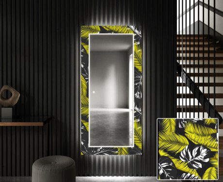 Decoratieve spiegel met led-verlichting voor in de gang - Gold Jungle