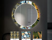 Rond verlichte decoratieve spiegel led voor de gang - Art Deco #6