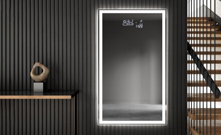 Verticaal moderne badkamer spiegel met LED-verlichting L01