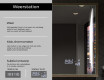 Rechthoekige LED badkamerspiegel met FrameLine lijst L135 #8
